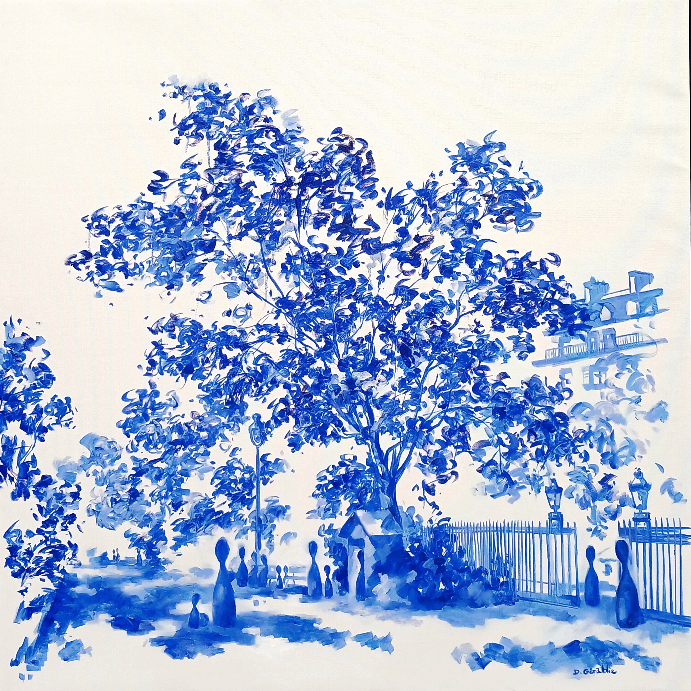 L'entrée des Buttes Chaumont 130cmx130cm
