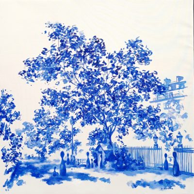 L'entrée des Buttes Chaumont 130cmx130cm